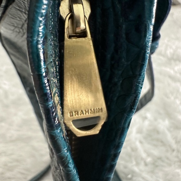 Brahmin Mini  Kathleen Croc Embossed Leather Crossbody Bag Handbag - Picture 8 of 10